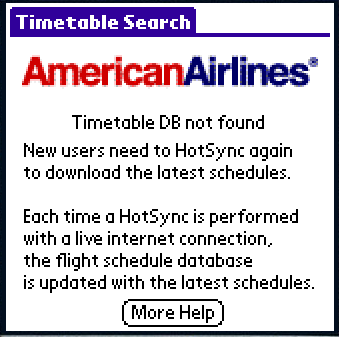 American Airlines Timetable Sync
