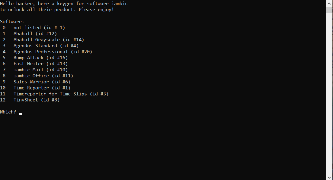 Iambic Software Key Generator