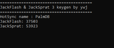 JackFlash JackSprat Keygen