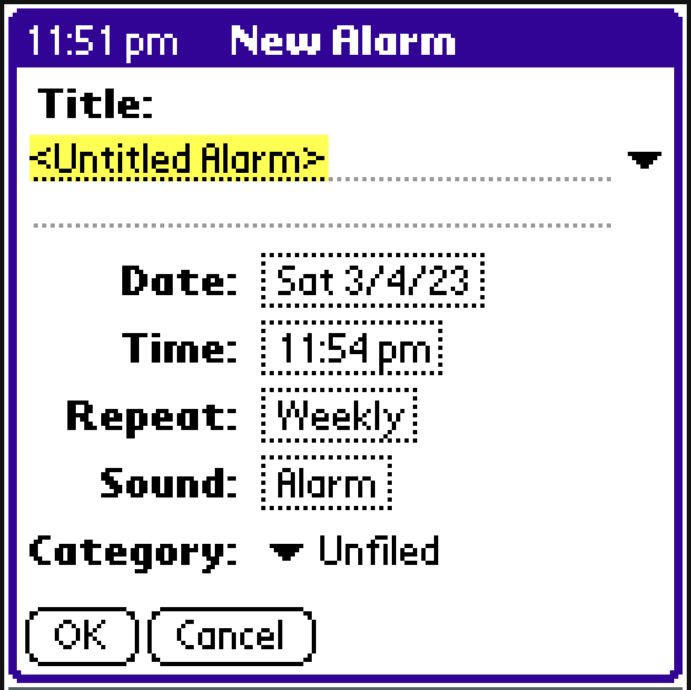 Alarms by PalmarySoft