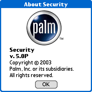 Tungsten T3 Security Panel Update 5.0P