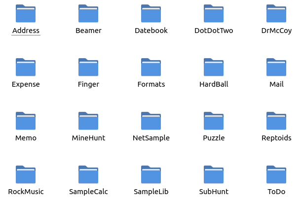 PalmOS SDK example app source code